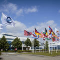 Exterior front view of EUROCONTROL building in 2024.