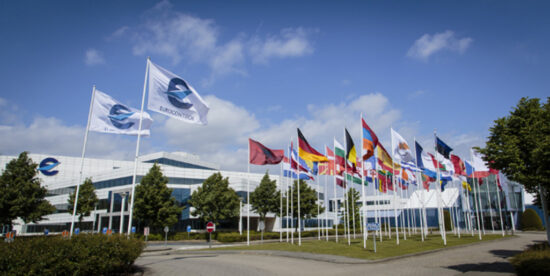 Exterior front view of EUROCONTROL building in 2024. 